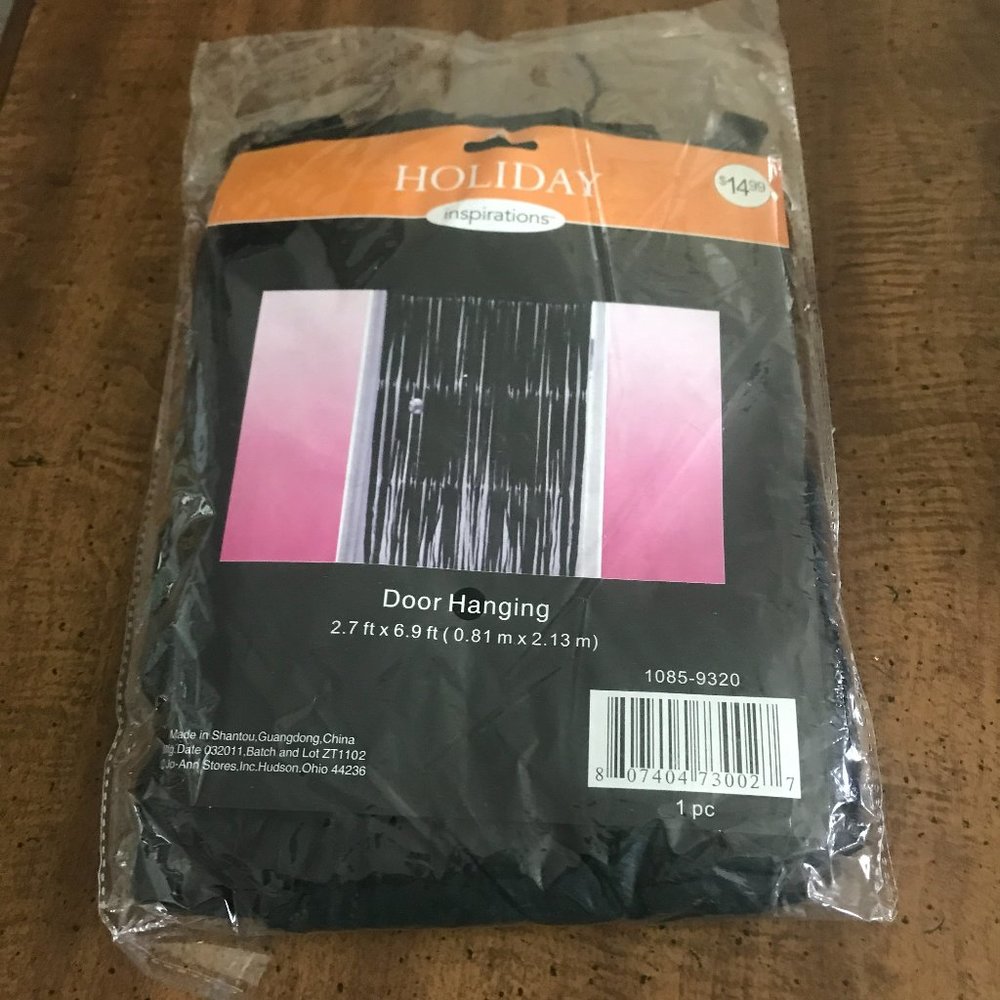 Halloween Black w/Sparkle Door Hanging